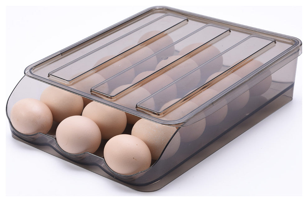 OnDisplay Stackable Acrylic Gravity Egg Tray Holder for Fridge - Food-Safe PET