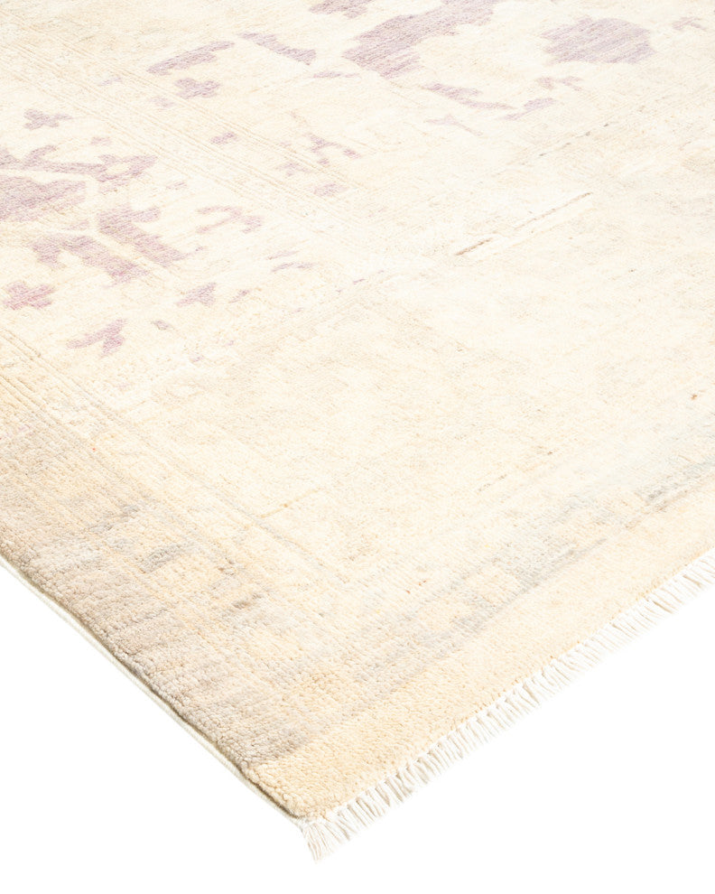 Eclectic, One-of-a-Kind Hand-Knotted Area Rug Ivory, 8'2"x11'4"