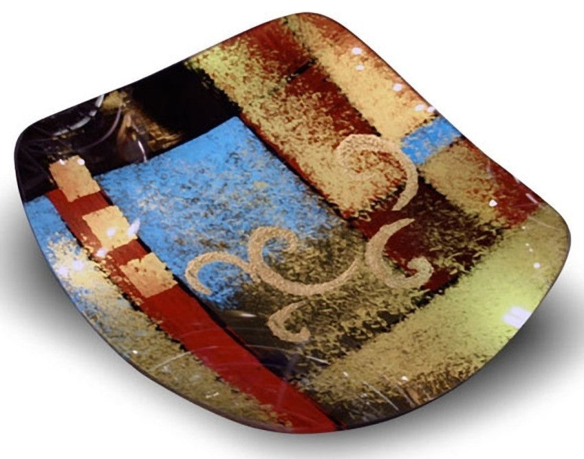 Whimsical Abstract Round Platter