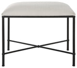 Uttermost 236-AVENHAM-BENCH-SM Avenham 24"W Black Framed Bench - Aged Black