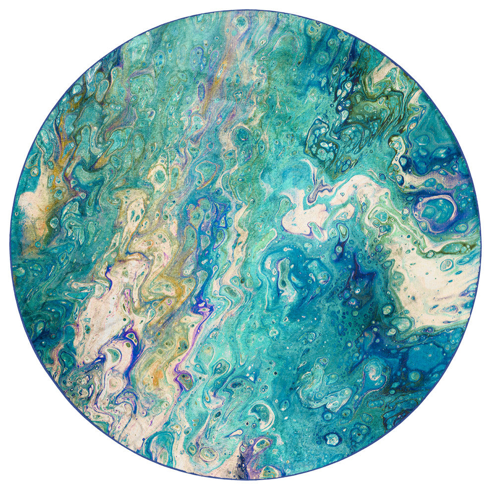 Kikiamo KK4 Lagoon 8' x 8' Round Rug