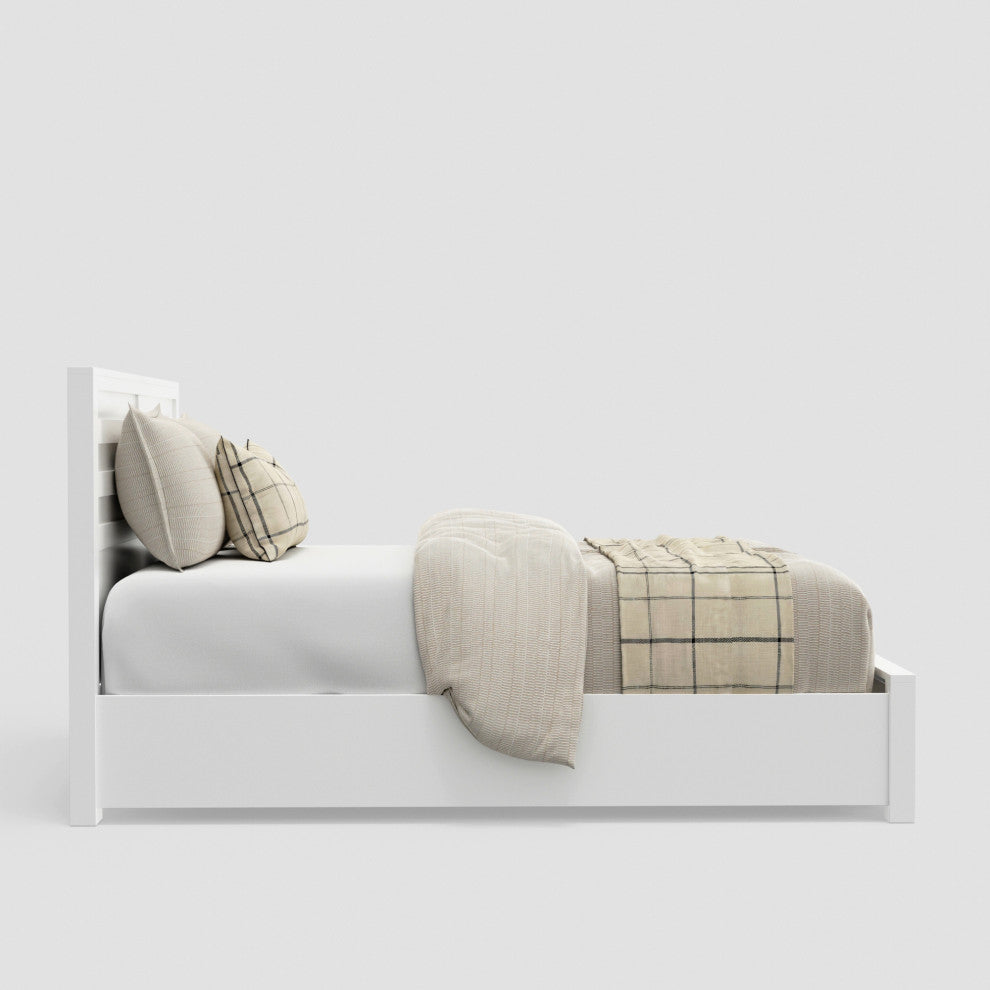 Carmel Storage Bed, Cappuccino, White, King