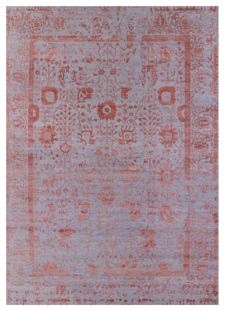 Persian Hand Knotted Wool and Silk Rug 9' 11" X 13' 10" Q9117