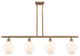 Innovations 516-4I-BB-G651-8 4-Light Island Light, Brushed Brass