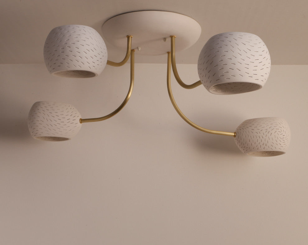 Four Leaf Clover : Semi Flush Mount Ceiling Light | Modern Lighting |, Led Bulb