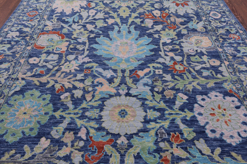 8' 0" X 9' 8" Hand-Knotted Turkish Oushak Wool Rug - Q15584