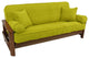 Solid Microsuede Full Futon Cover Set, Mojito Lime