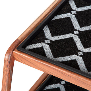 Double-Tier Natural Stand With 2-Pair Rubber Boot Trays San Tropez