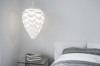Conia Plug-In Pendant, White/White, Medium