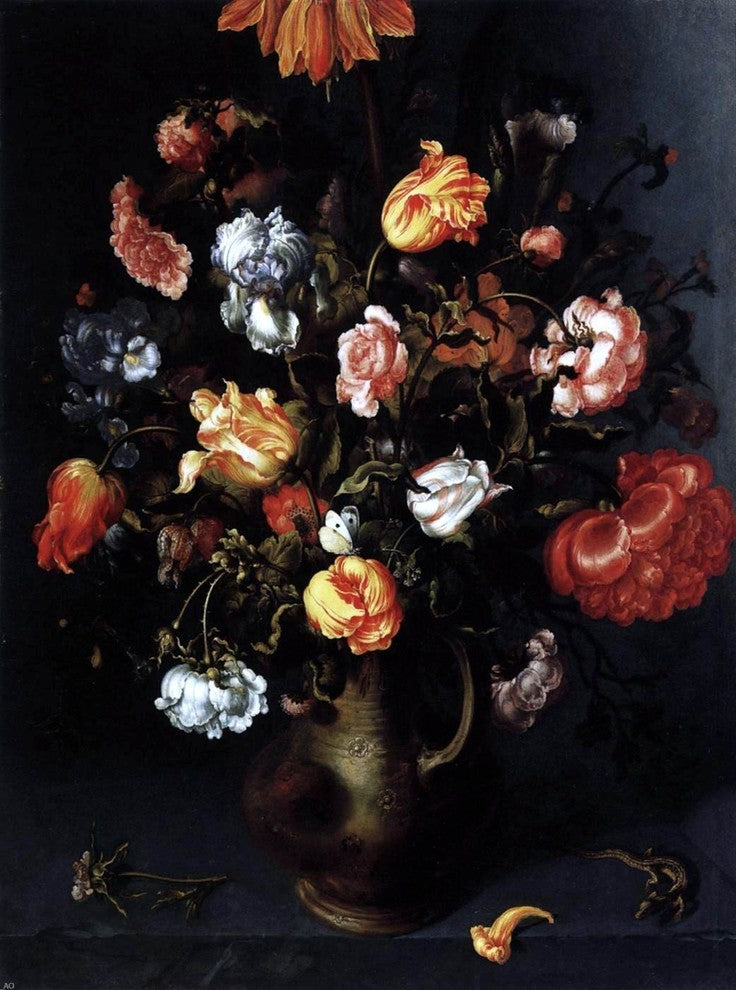 Jacob Woutersz Vosmaer A Vase With Flowers, Gallery Wrapped Canvas, 21"x28"