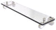 Pacific Grove 16" Glass Shelf with Groovy Accents, Satin Nickel