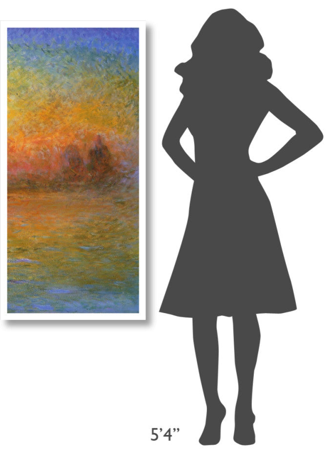 "Twilight Venice (right)" Digital Paper Print by Claude Monet, 22"x46"