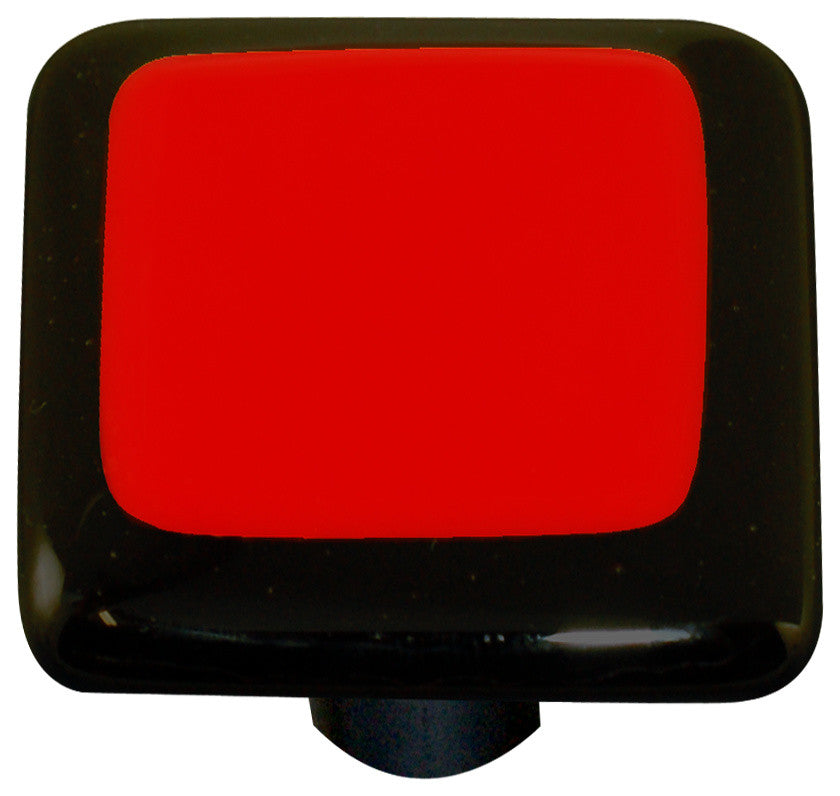 Black Border Brick Red Knob, Alum Post
