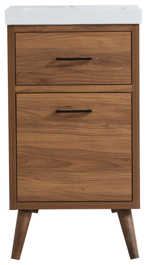 Beatrice 18" Bathroom Vanity, Walnut Brown