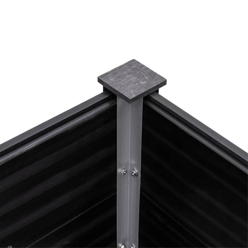 Vidaxl Garden Raised Bed 78.7"x39.4"x21.3" Wpc Gray