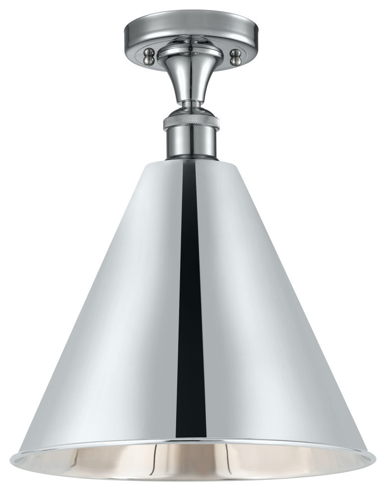 Ballston Cone Semi-Flush Mount, Polished Chrome, Polished Chrome