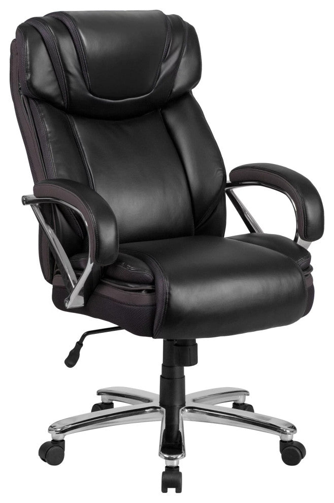 Contemporary Office Chair, Plush Seat & High Backrest for Extreme Comfort, Black