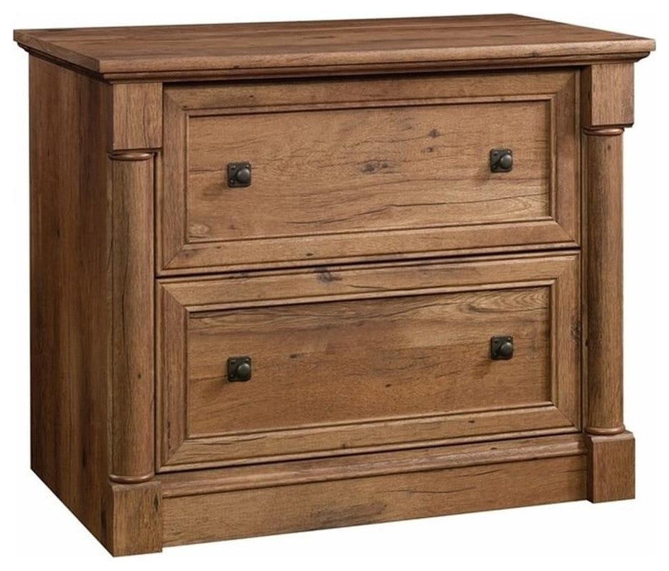 Sauder Palladia Engineered Wood 2-Drawer Lateral File Cabinet in Vintage Oak