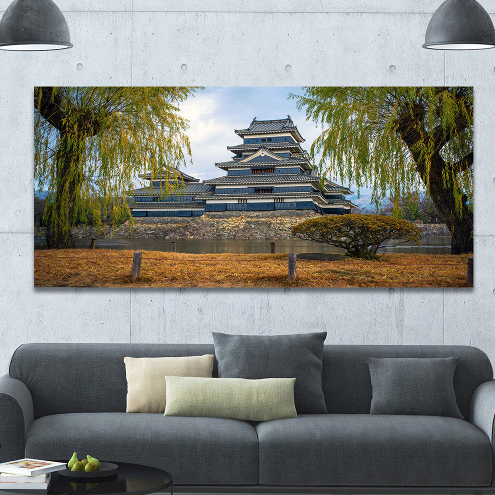 Matsumoto Castle Japan, Landscape Canvas Art Print, 60"x28"