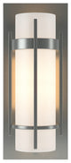 Banded with Bar Sconce, Vintage Platinum Finish, Opal Glass