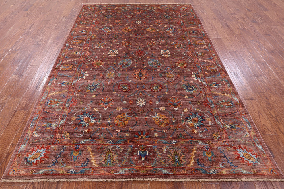 6' 10" X 10' 1" Hand Knotted Persian Tabriz Wool Rug - Q12200