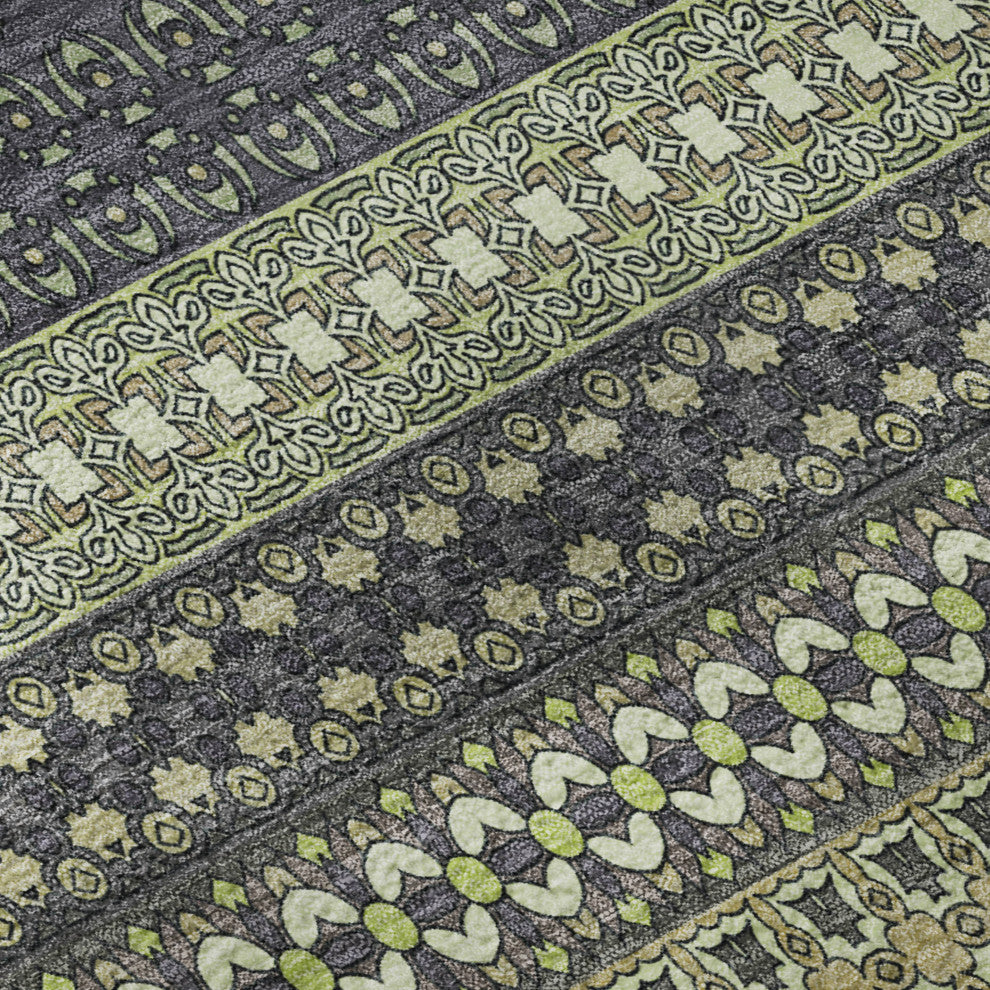 Premium Machine Washable Mayfield AMF527 Sage 5' x 7'6" Rug