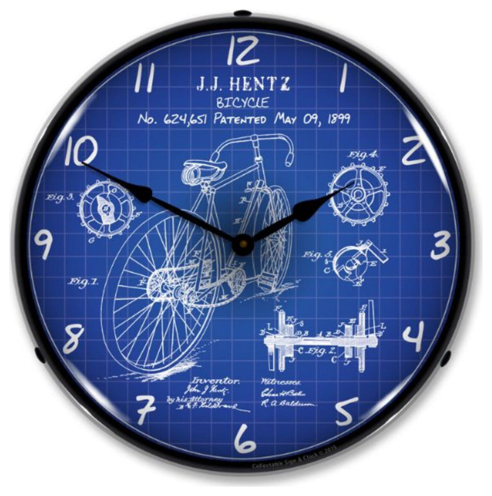 RE1508613 1899 Bicycle Patent Clock