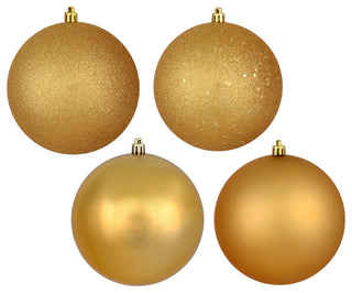 Vickerman 2.4" Copper/Gold 4-Finish Ornament Asst, 24/Bx