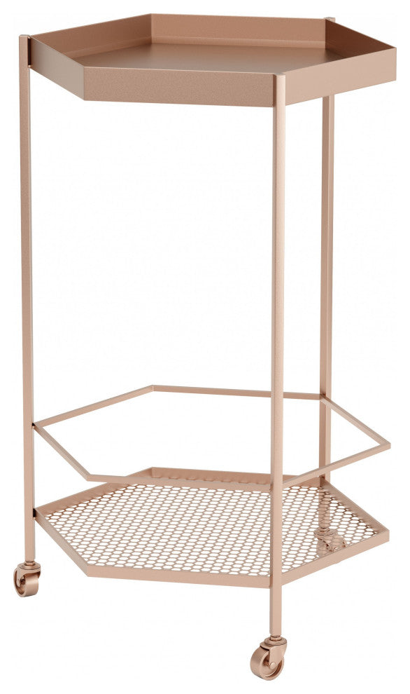 Hex Bar Cart Gold