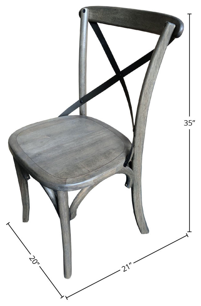 Lana X Back Side Chair - Set of 2 Chair, Old Distress Natural