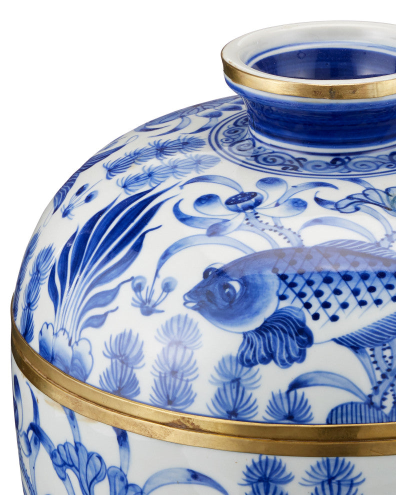 Blue & White Rice Tureen, 3-Piece Set