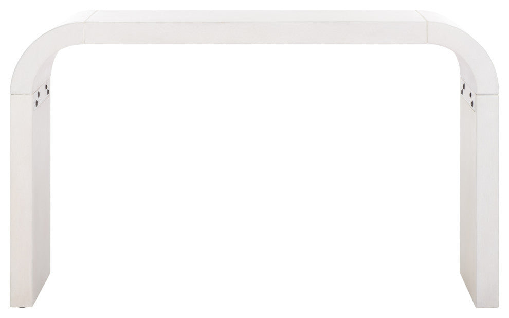 Safavieh Liasonya Curved Console Table, White Washed