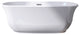 Acrylic Oval Freestanding Flatbottom Soaking Bathtub in Glossy White, 67"31"