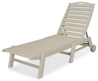 Nautical Chaise With Wheels, Sand
