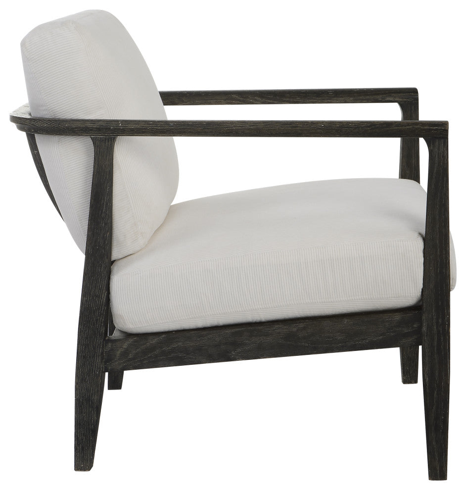 Brunei White Accent Chair