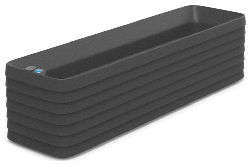 TruDrop Slat Large Self Watering Windowbox, 47"x13"x12"H, Shadow