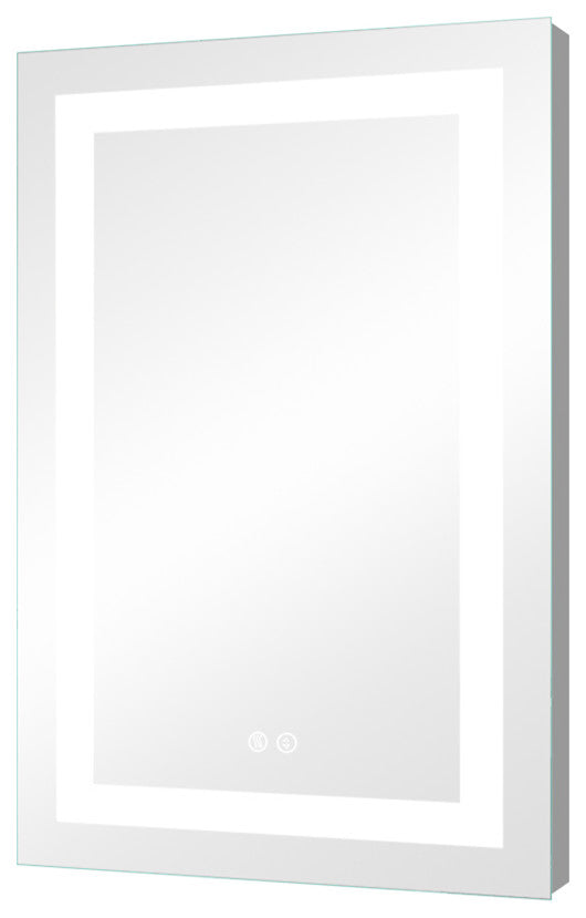 Vanity LED Lighted Backlit Wall Mounted Bathroom  Mirror, 24x36", 2 Buttons