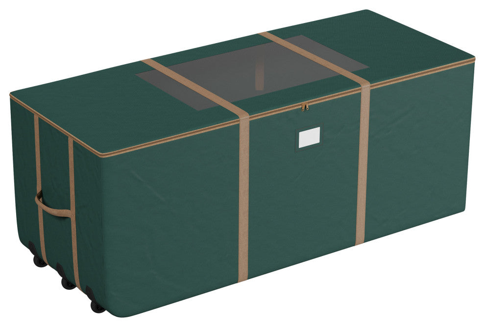 Christmas Tree Storage Tote With Wheels Rolling Holiday Container for 9' Tree
