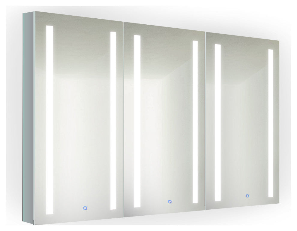 45" x 30" Tri-View  LED Medicine Cabinet With DeFog, Dimmer, LLR
