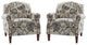 Comfy Armchair With Nailhead Trims Set of 2, Gray