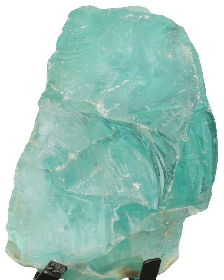 Refractory Glass Sculpture, Blue, On Base