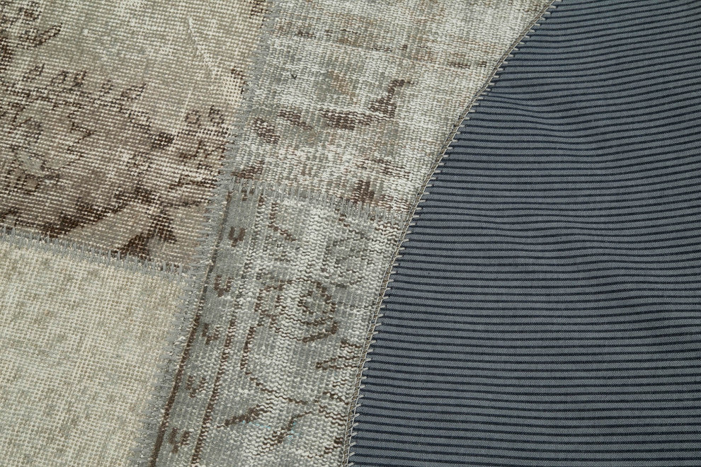 Rug N Carpet - Handmade Anatolian 6' 7" x 6' 7" Rustic Round Patchwork Rug