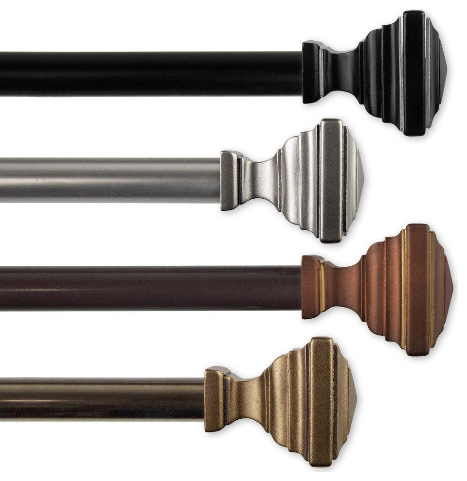 Kira 13/16" Curtain Rod, Cocoa, 120-170"