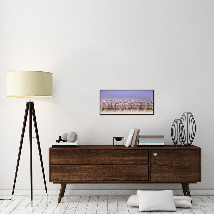 "Comrades In Color" Framed Canvas Giclee by Ahmed Thabet, 31x15"