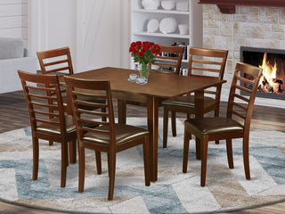 7 Pc Small Kitchen Table Set -Small Kitchen Table And 6 Dining Chairs