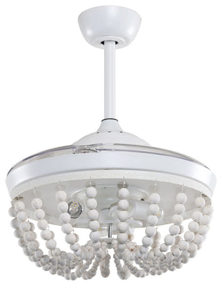 42-in Modern White Ceiling Fan with Retractable Blades