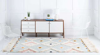Unique Loom Ivory Mesa Area Rug, Light Blue, 8'x11', Rectangular
