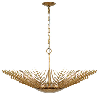 4-Light Wide Pendant, Antique Gild