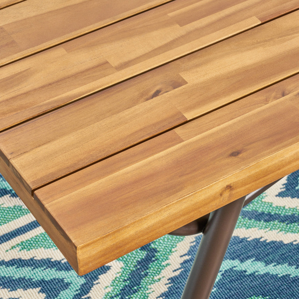 GDF Studio Baish Outdoor Acacia Wood Coffee Table, Teak
