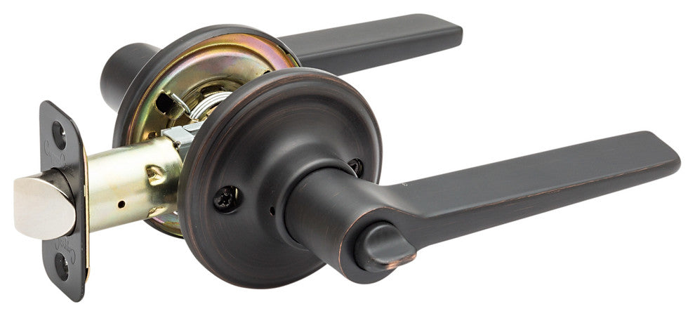Scandinavian Style Privacy Lever, Tuscan Bronze